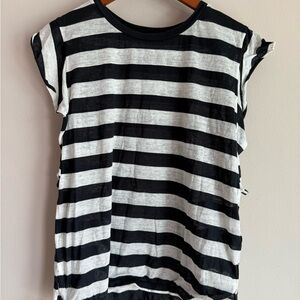 All Saints Monochrome Striped Tee